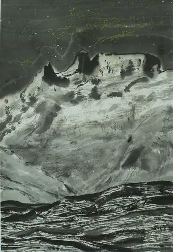 【星空系列11-柏林山水国画-纸本(2015年作)】柏林星空-水墨画系列