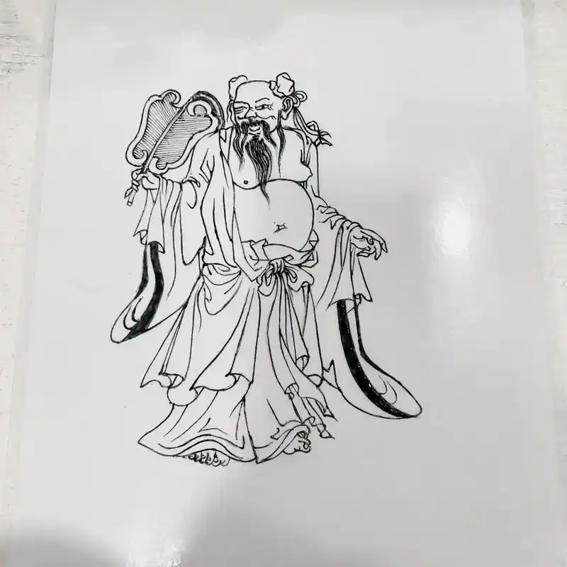 海娜手绘 一笔成型的八仙过海,你知道是哪八仙吗#手绘 #国 - 抖音