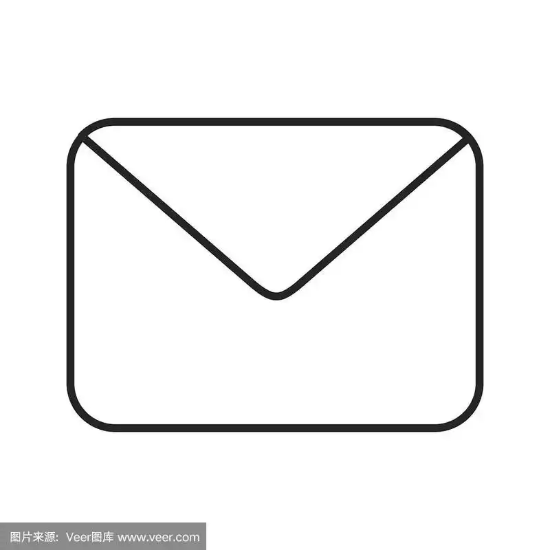 信封,邮件,图标,分离着色,邮局