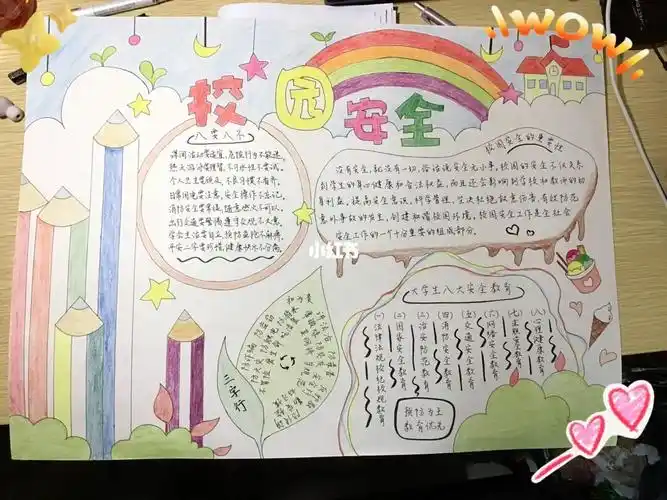 校园安全手抄报07