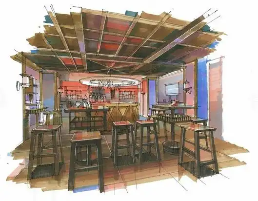 谁有酒吧手绘效果图 请发给我