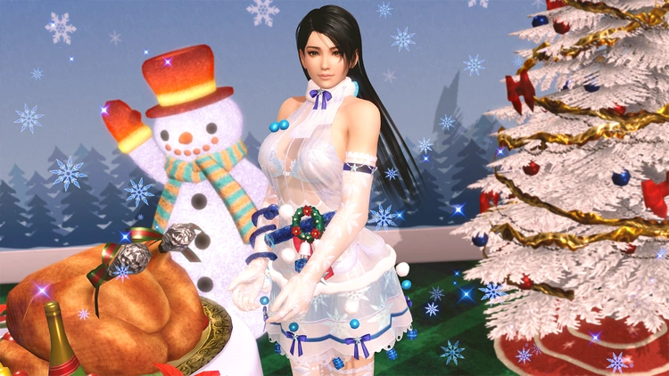 死或生女神假期新视频妹子穿圣诞泳装秀身材