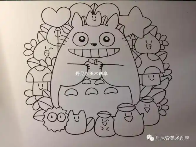 马克笔教案,登山的熊熊君和肥嘟嘟的龙猫