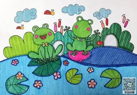 夏天简笔画作品