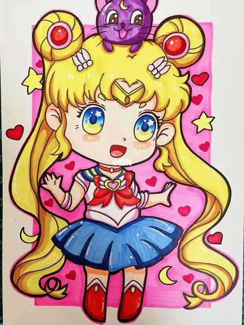 马克笔美少女战士水冰月