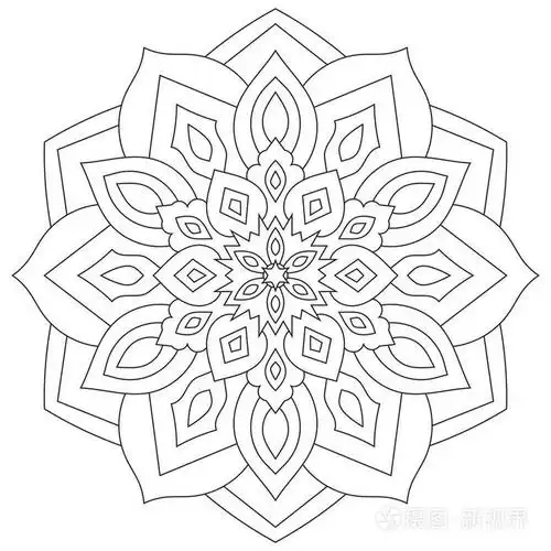 有的叶子和白色背景上的心花曼陀罗