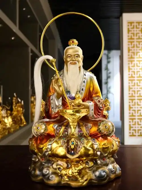 铜雕工艺品三清道祖太上老君铜像摆件