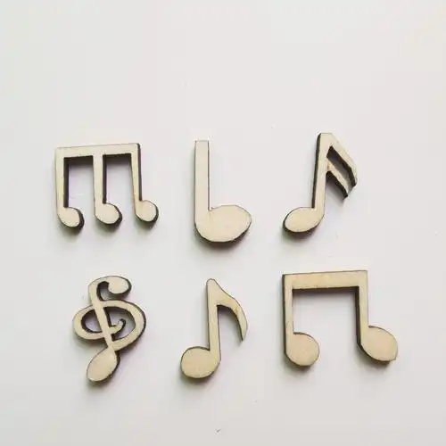 速卖通ebay热卖镂空木片 音符造型镂空木片小挂饰木片 现货批音符