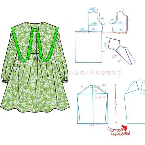 春天的小裙裙裁剪图分享