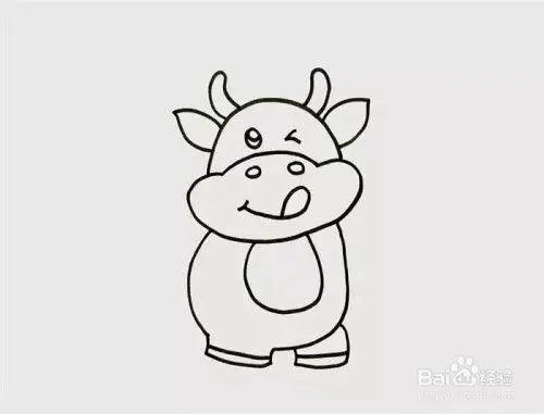 牛的卡通形象怎么画