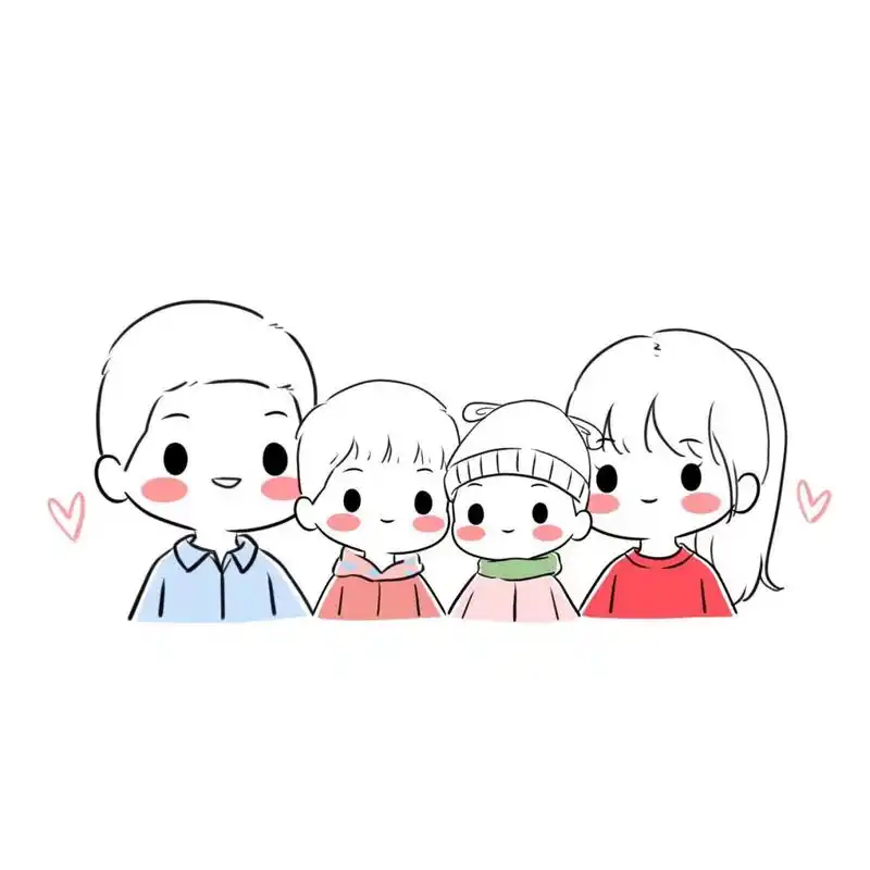 家四口 卡通头像‖亲子图像‖女生头像‖男生头像‖q版头像‖写实头像