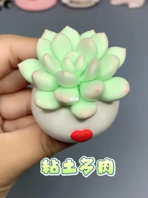 粘土教程入门级的粘土多肉快点学起来