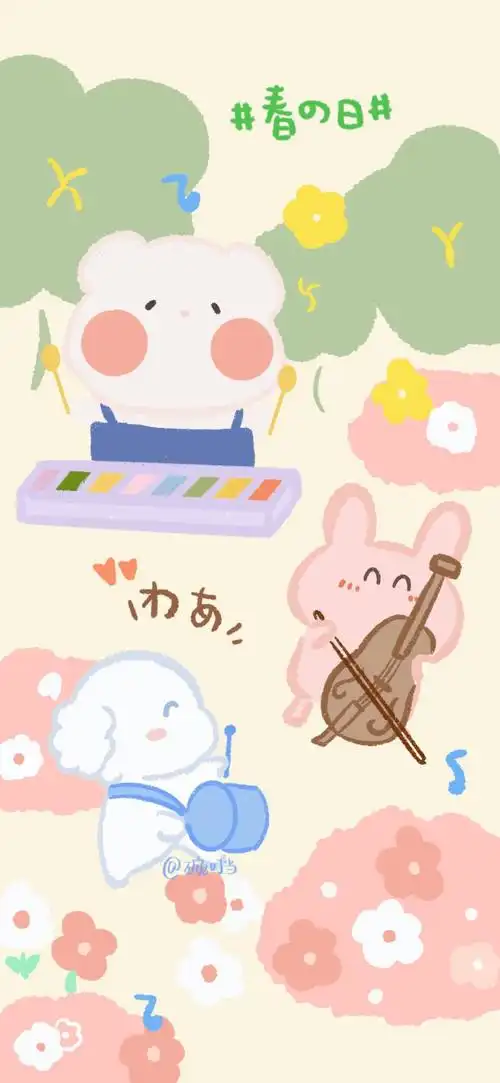 可爱壁纸少女心卡通动漫聊天背景图杂图