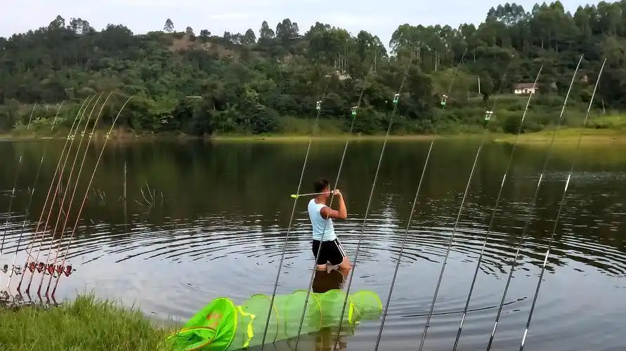 水库钓鱼悠然自得实在是享受6个视频