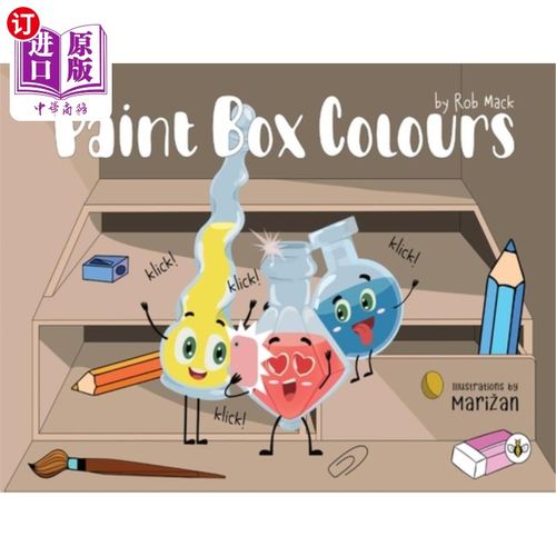 海外直订paint box colours 颜料盒的颜色