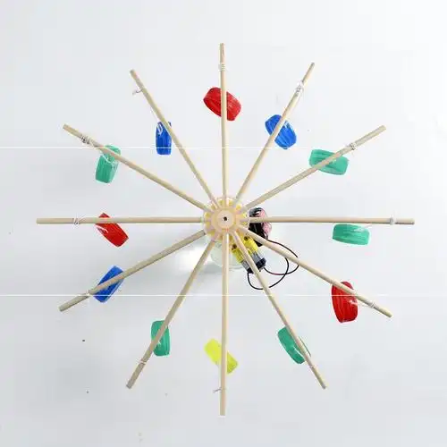 科学制作环保木马旋转创意 手工小diy物材料小发明科技利用飞车