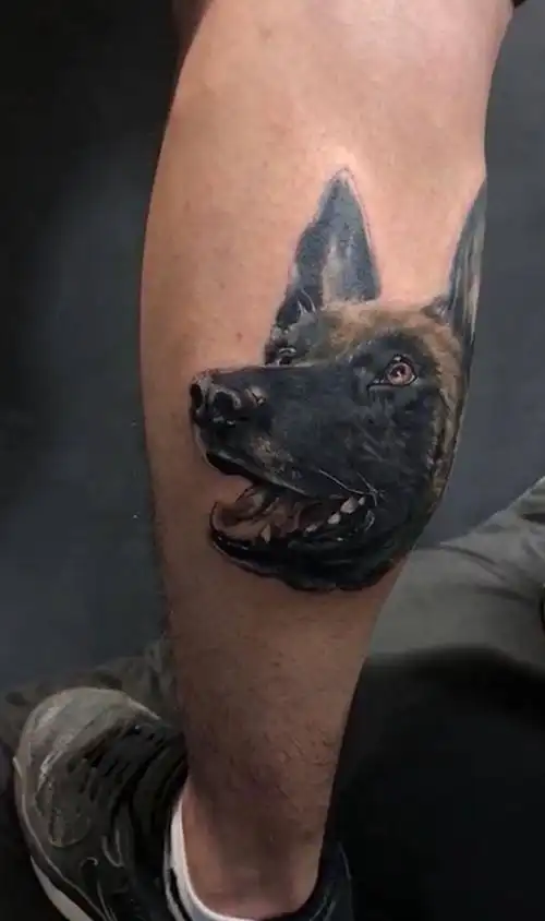 怀念以逝的狗狗纹身图片