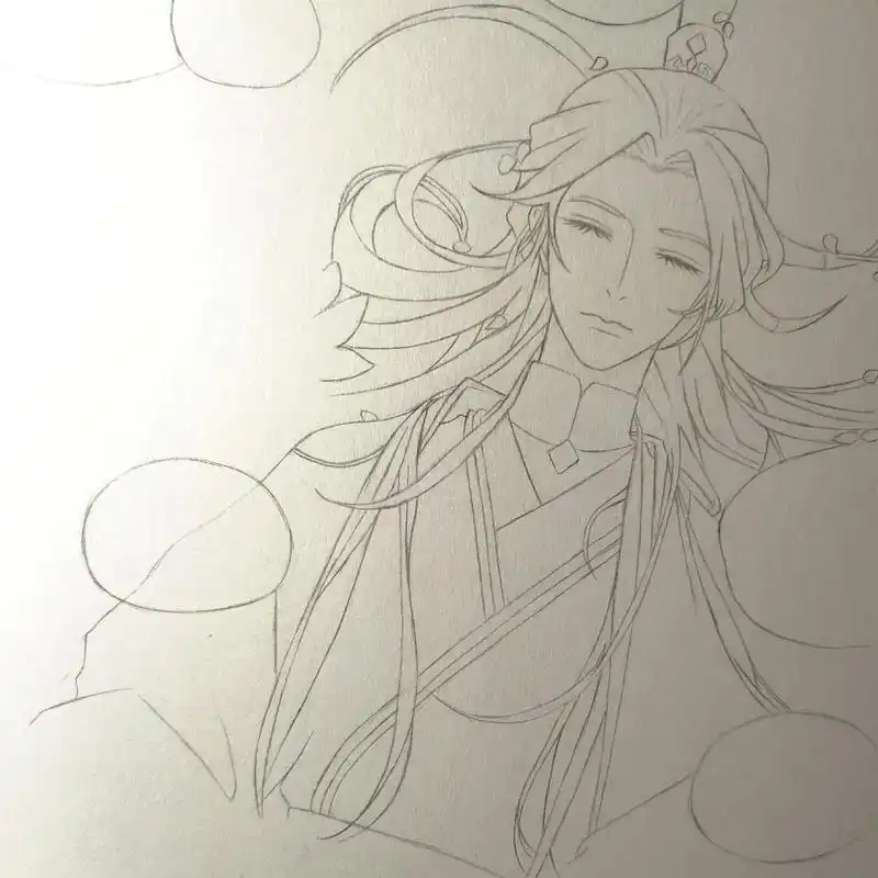 楚晚宁#手绘临摹#画渣日常#二哈和他的白猫师尊 - 抖音