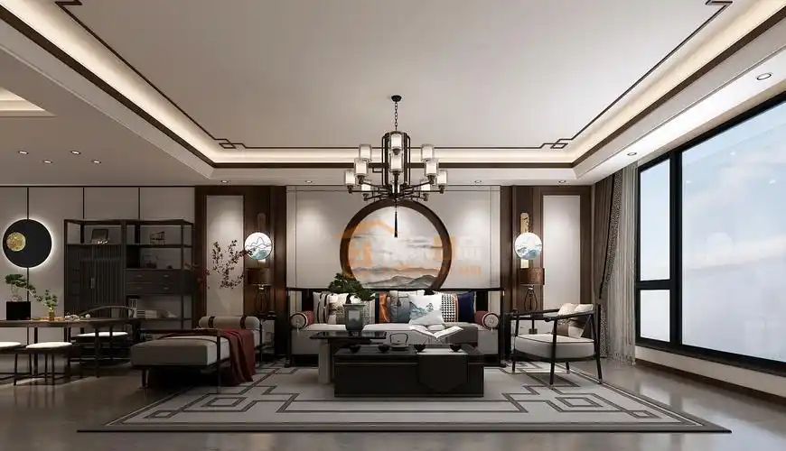 黔灵文峰苑新中式装修设计效果图