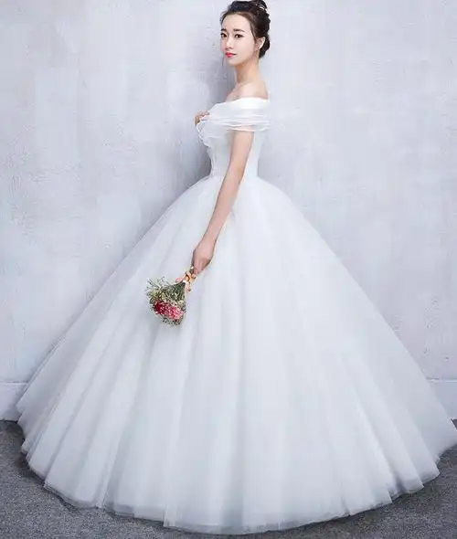 热销婚纱礼服新娘齐地抹胸韩式公主