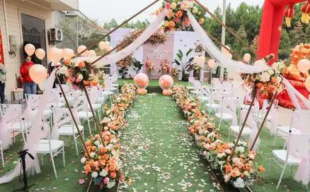 农村户外坝坝宴-小场地-橙色系小清新婚礼