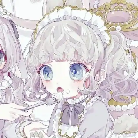 一粉一蓝闺蜜动漫头像 动漫头像图片大全 -【爱个性】