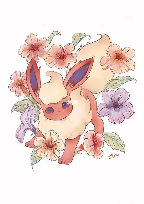 画一只可爱的火伊布