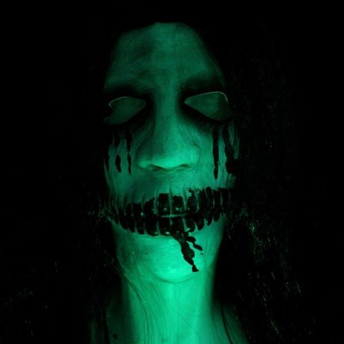 夜光荧光面具贞子头套密室逃脱道具剧本sha恐怖发光万圣节道具新年