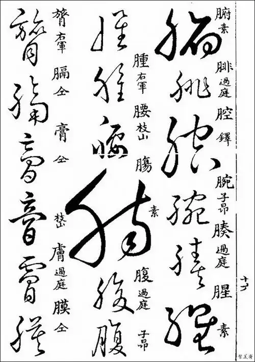 一渔夫 草书 该书共收草体字近八千字,草书各字,悉依明梅膺祚所编《字