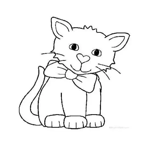 大眼睛猫咪-儿童简笔画大全