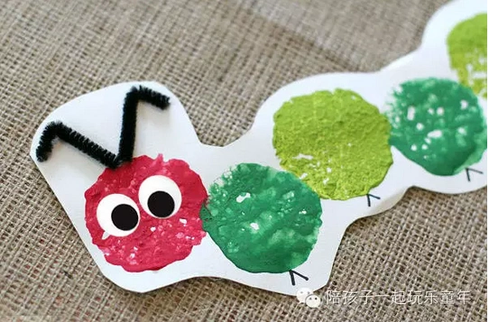 超有趣的海绵拓印画(建议2岁以上的孩子)