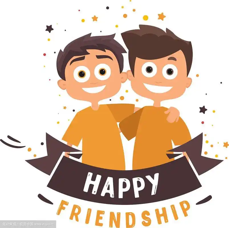 两个朋友正在拥抱快乐的人们