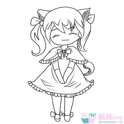 人物简笔画女孩人物简笔画女孩全身