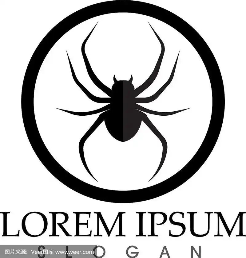 蜘蛛标志和符号模板图标应用程序
