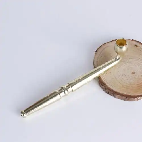 可拆卸金属迷你旱烟杆 烟具批发配件镀金烟斗 便携清洗草药斗直销