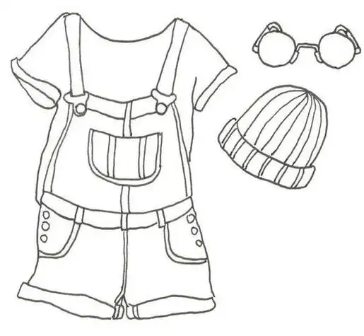 卖衣服卡通简笔画