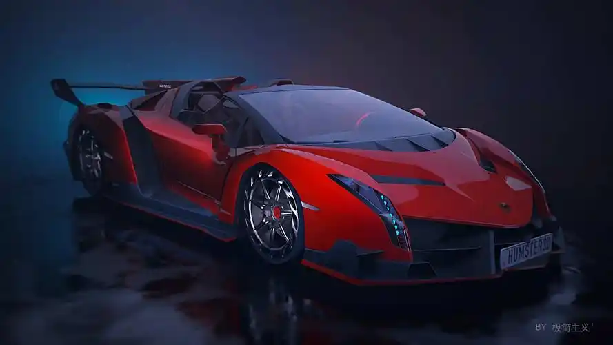 兰博基尼-毒药 汽车渲染