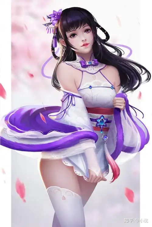 3d古风中国风仙侠美女游戏插画立绘cg设计参考美术图片素材 - 知乎