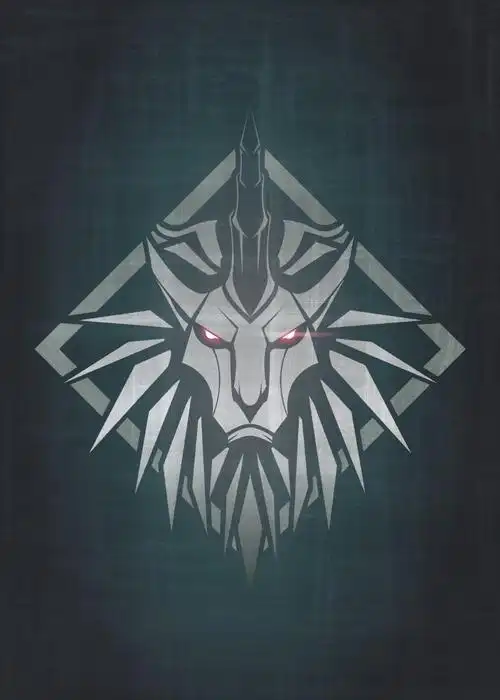 怪物猎人世界冰原大神设计的巫师风格怪物logo图