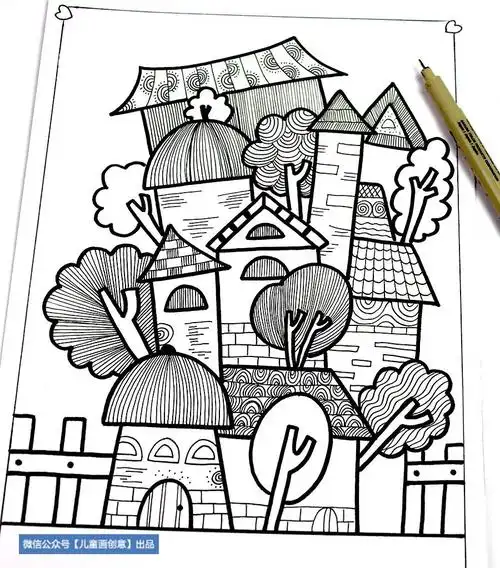 教程|房子创意线描
