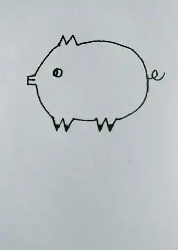 用拼音字母ww.m.e画小胖猪