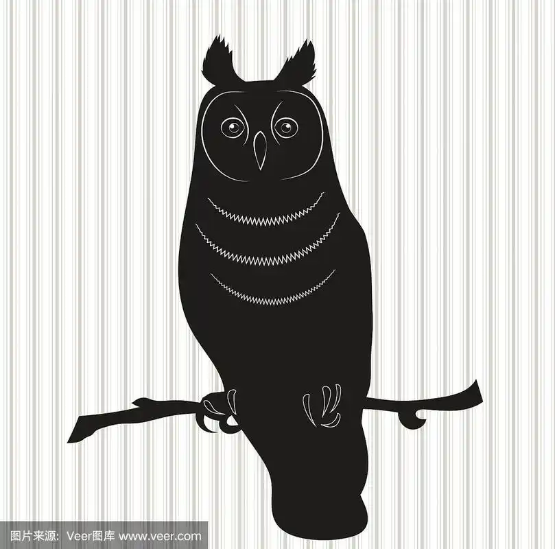 长耳猫头鹰的剪影