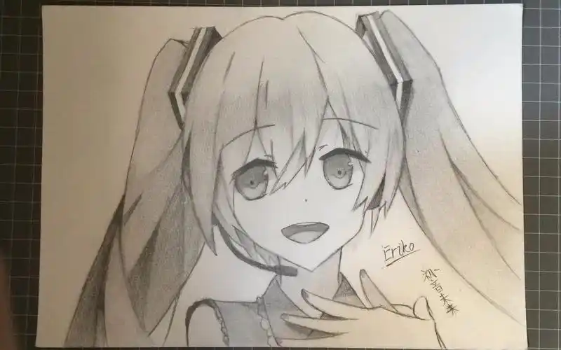 初音未来简笔画初音未来简笔画简单又漂亮