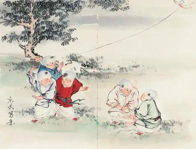 【婴戏图 镜心 纸本】拍卖品_图片_价格_鉴赏_绘画_雅昌艺术品拍卖网