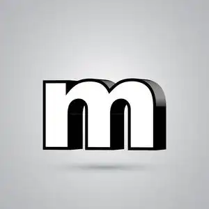 黄色有光泽字母m图片