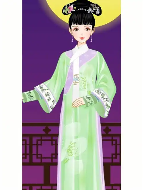 入宫选秀成为秀女→封常在→中秋家宴一舞得宠封贵人→后又封嫔→封嫔