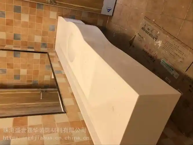 三星人造石乐天人造石服务台异形包柱子墙面一体洗手台盆前台服务台