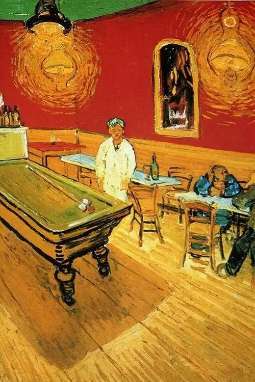 求梵高《夜晚的咖啡馆》高清大图.请出4×4喷绘的.婚礼用.为了一场