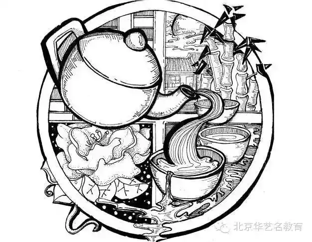 黑白装饰画作品解析及范例_北京华艺名画室_零二七艺考