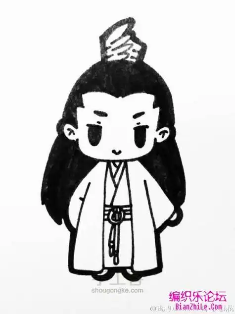 刘备的简单儿童简笔画